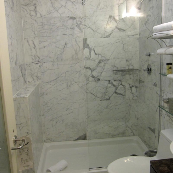 Bathroom marble carrara countertops