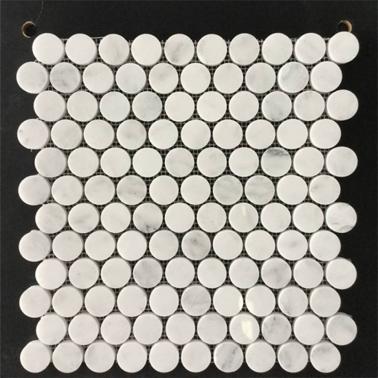 carrara white marble mosaic tiles